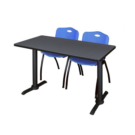 Cain Rectangle Tables > Training Tables > Cain Training Table & Chair Sets, 48 W, 24 L, 29 H, Grey MTRCT4824GY47BE